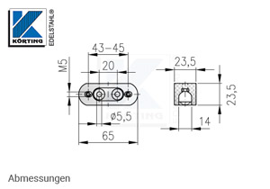 Nutrohr-Adapter - Abmessungen
